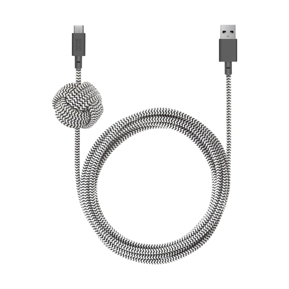 Hurtownia GSM - Kabel Native Union Night Cable USB-C z węzłem 3m (zebra) - NTU022ZEB - {ean13} - Hurt