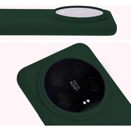 Etui silikonowe Bizon Soft Case do Xiaomi 14 Ultra ciemnozielone