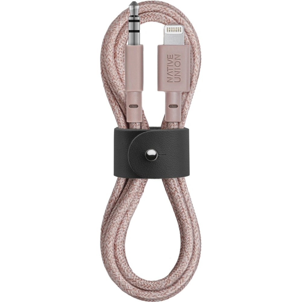 Hurtownia GSM - Kabel Native Union Belt Cable Lightning do mini jack 3,5mm ze skórzanym zapięciem 1,2m (rose) - NTU025RS - {ean13} - Hurt