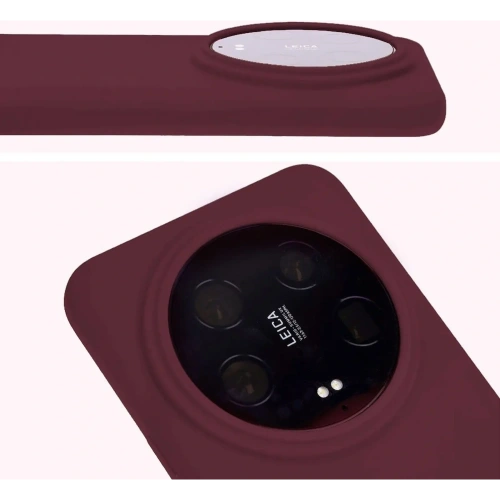 Etui silikonowe Bizon Soft Case do Xiaomi 14 Ultra ciemnofioletowe