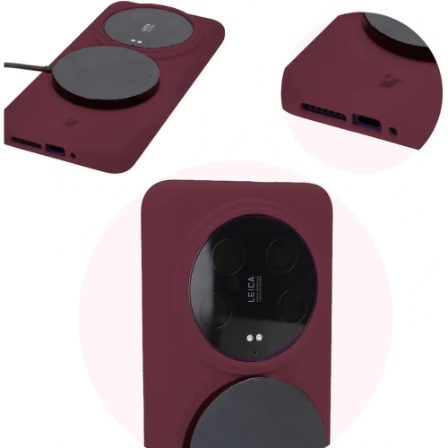 Etui silikonowe Bizon Soft Case do Xiaomi 14 Ultra ciemnofioletowe