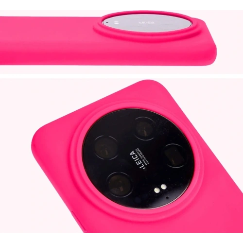 Etui silikonowe Bizon Soft Case do Xiaomi 14 Ultra neonowo-różowe