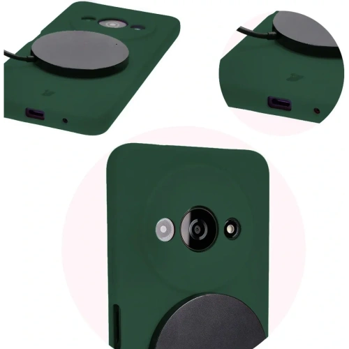 Etui silikonowe Bizon Soft Case do Xiaomi Redmi A3 4G ciemnozielone