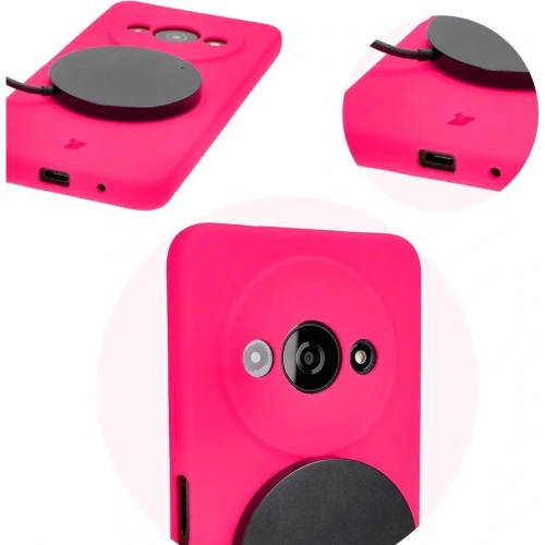 Etui silikonowe Bizon Soft Case do Xiaomi Redmi A3 4G neonowo-różowe