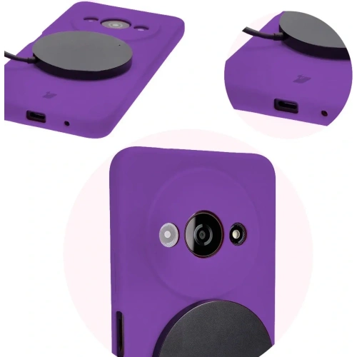 Etui silikonowe Bizon Soft Case do Xiaomi Redmi A3 4G fioletowe