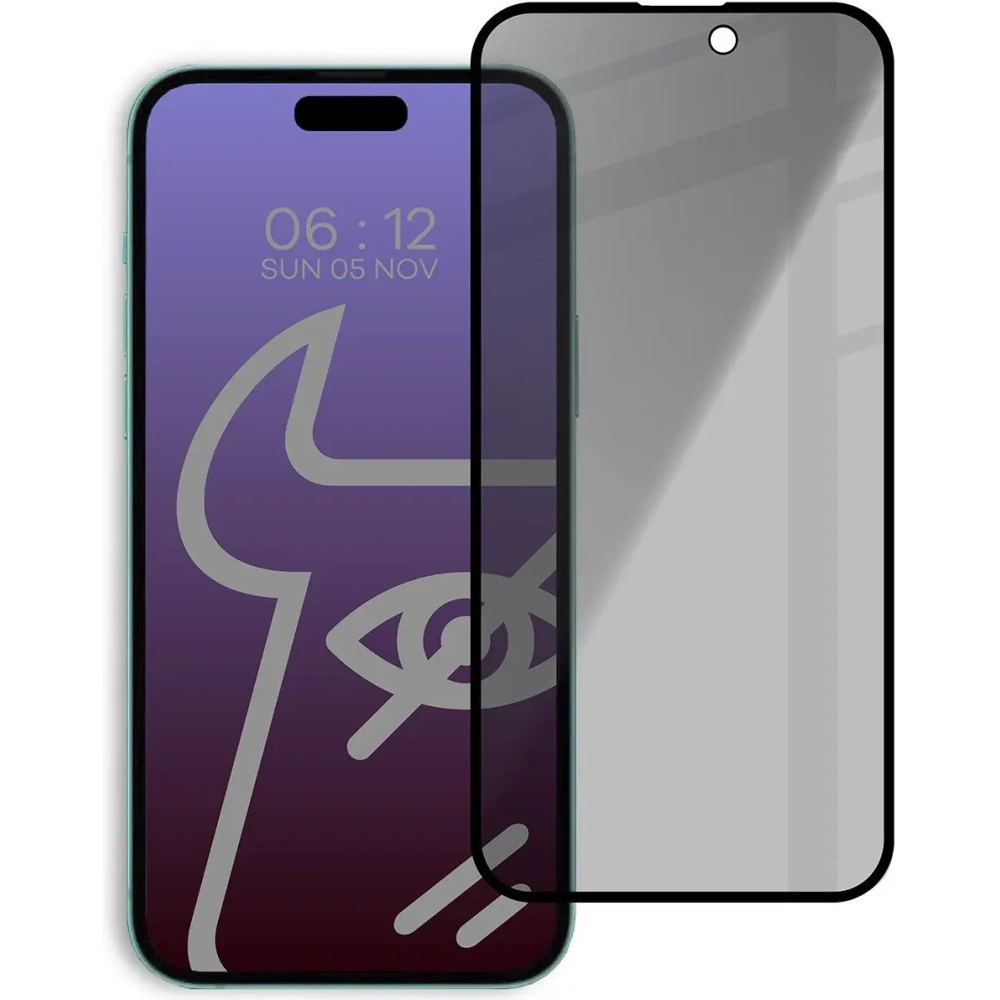 Hurtownia GSM - Bizon Glass Edge Shadow Apple iPhone 15 Plus nuanțat cu un cadru negru - BIZ4984 - {ean13} - Hurt