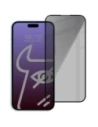Bizon Glass Edge Shadow Apple iPhone 15 Pro fekete kerettel árnyékolva