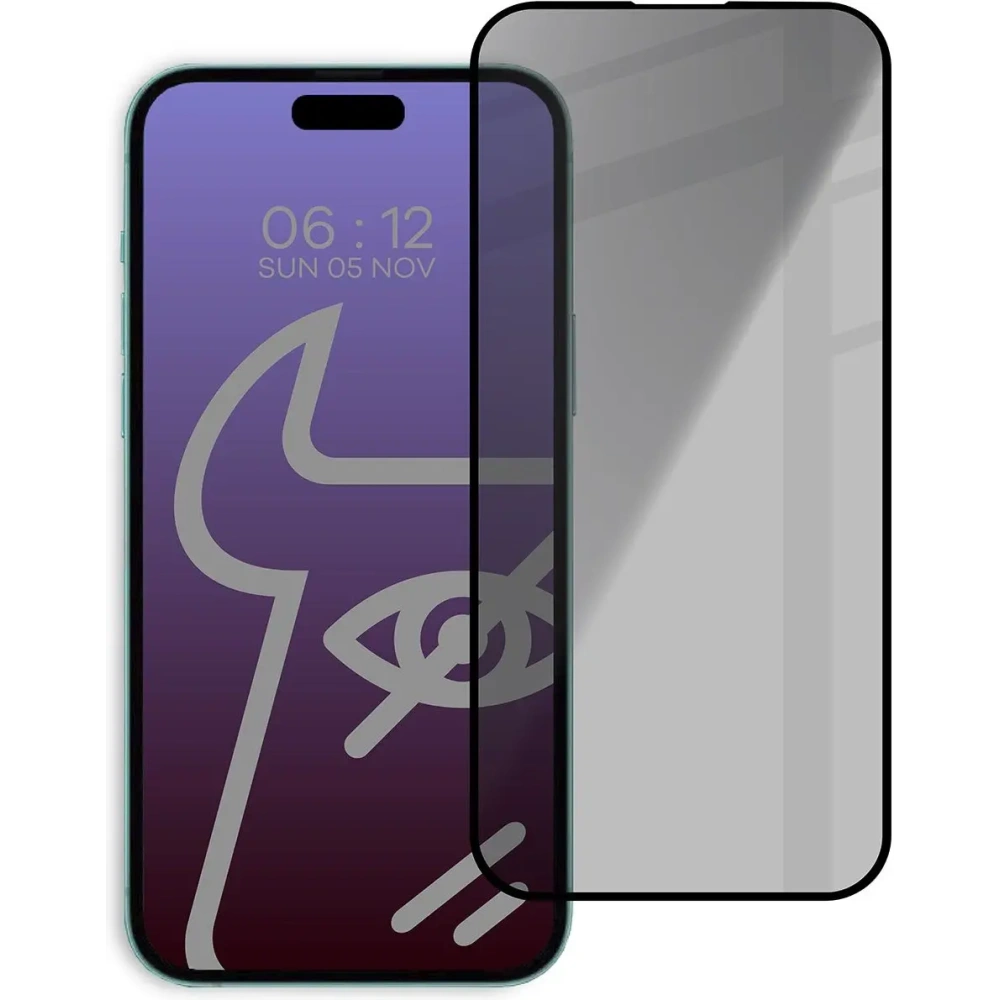 Hurtownia GSM - Bizon Glass Edge Shadow Apple iPhone 15 Pro fekete kerettel árnyékolva - BIZ5556 - {ean13} - Hurt