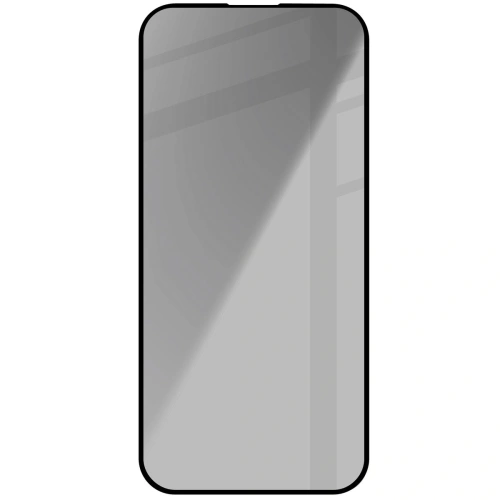 Prywatyzujące szkło hartowane Bizon Glass Edge Shadow do Apple iPhone 15 Pro przyciemniane z czarną ramką