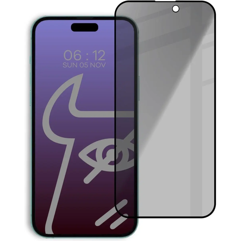 Hurtownia GSM - Prywatyzující tvrzené sklo Bizon Glass Edge Shadow pro Apple iPhone 15 Pro Max z černým rámečkem. - BIZ4986 - {ean13} - Hurt