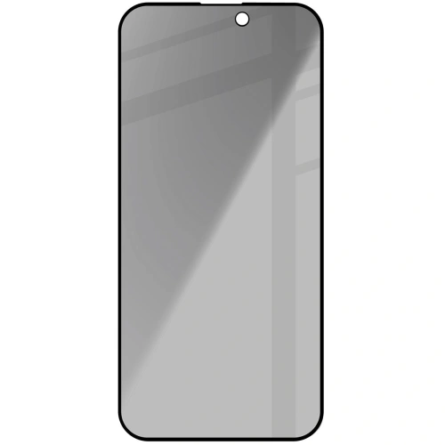 Prywatyzujące szkło hartowane Bizon Glass Edge Shadow do Apple iPhone 15 Pro Max przyciemniane z czarną ramką