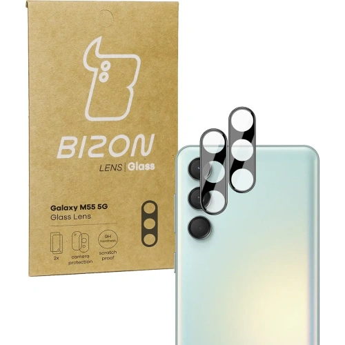 Szkło na aparat Bizon Glass Lens do Samsung Galaxy M55 5G [2 PACK]