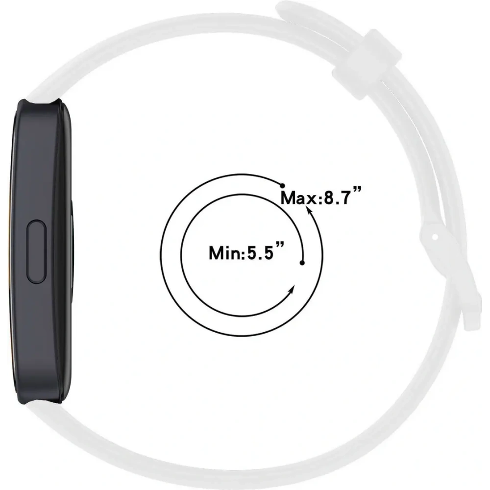 Wholesale Bizon Strap Watch Silicone Huawei Band 9 / Band 8 white - BIZ5564 - {ean13} - Hurt