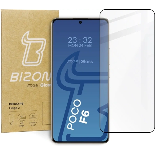 Szkło hartowane Bizon Glass Edge 2 do Xiaomi Poco F6 czarne
