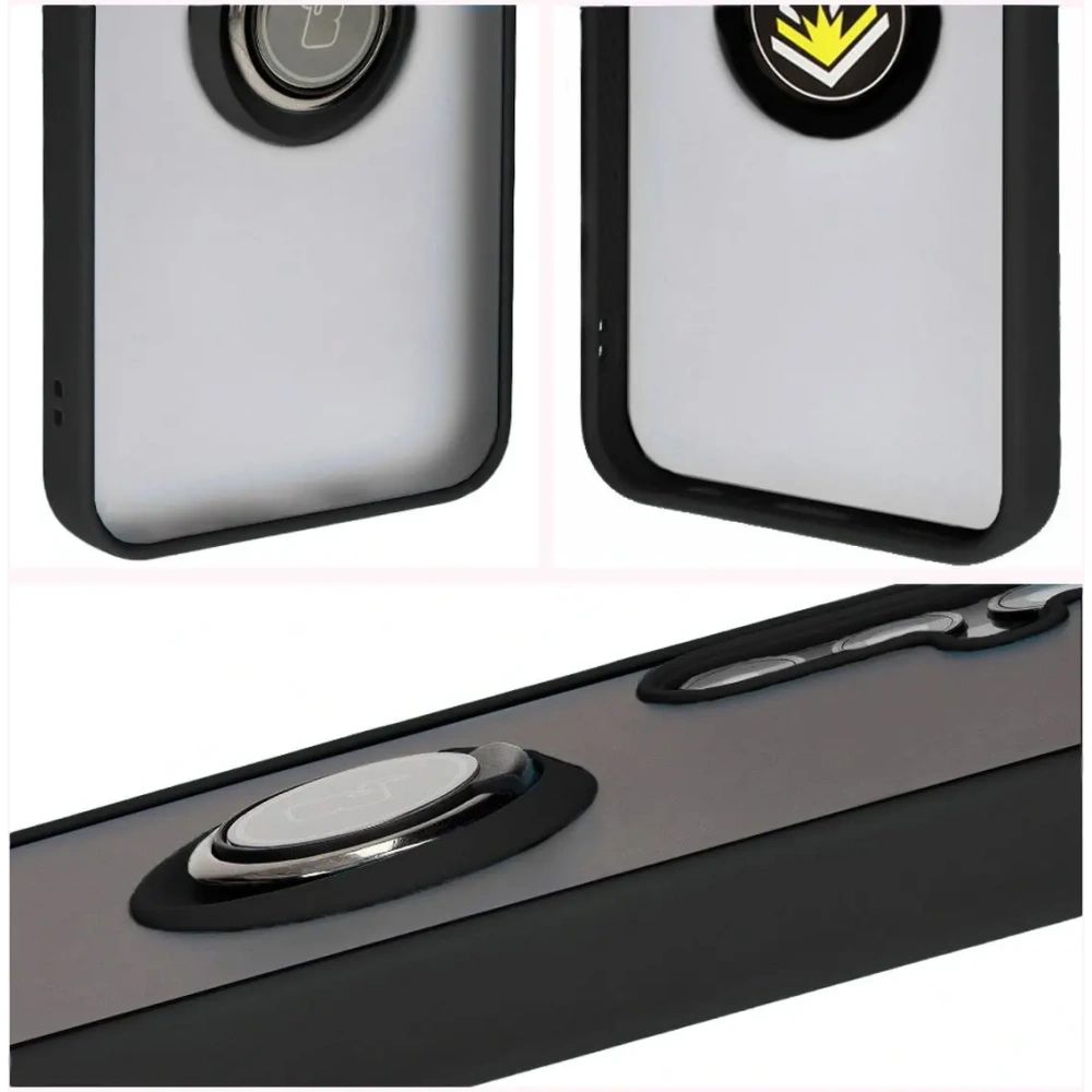 Hurtownia GSM - Bizon Case Hybrid Ring Samsung Galaxy M15 5G fumuriu cu un cadru negru - BIZ5576 - {ean13} - Hurt