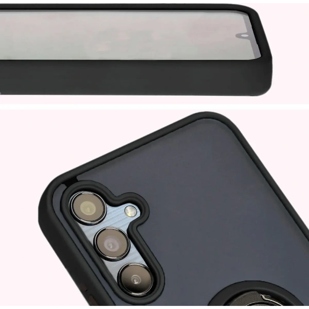 Hurtownia GSM - Bizon Case Hybrid Ring Samsung Galaxy M15 5G fumuriu cu un cadru negru - BIZ5576 - {ean13} - Hurt
