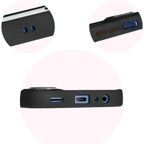 Etui z uchwytem na palec Bizon Case Hybrid Ring do Samsung Galaxy M15 5G przydymione z czarną ramką