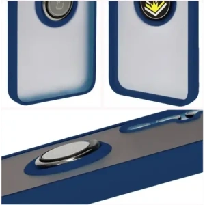 Hurtownia GSM - Etui z uchwytem na palec Bizon Case Hybrid Ring do Samsung Galaxy M15 5G przydymione z granatową ramką - BIZ5577 - {ean13} - Hurt