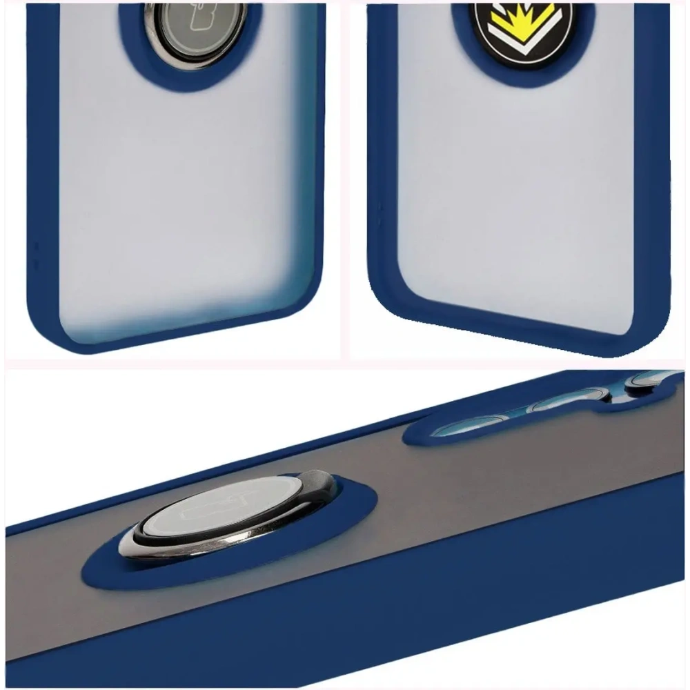 Hurtownia GSM - Bizon Case Hybrid Ring Samsung Galaxy M15 5G rauchig mit einem navyblauen Rahmen - BIZ5577 - {ean13} - Hurt