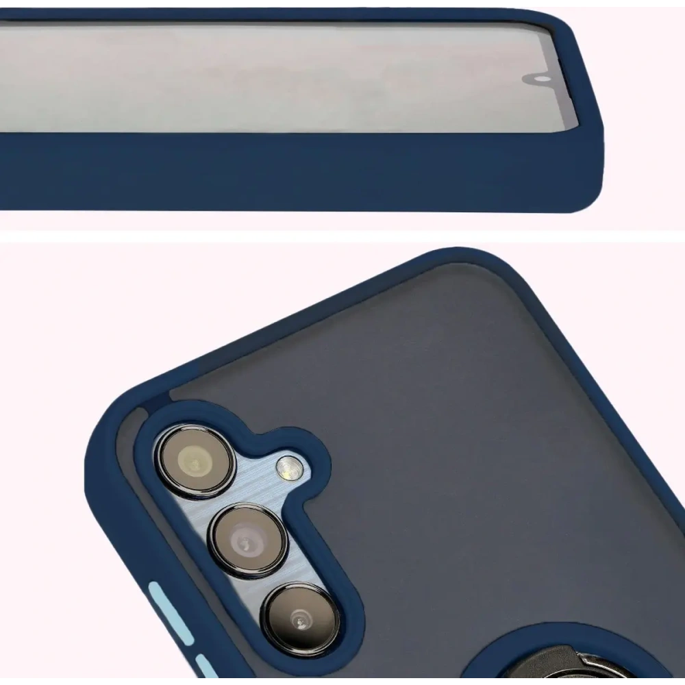 Hurtownia GSM - Bizon Case Hybrid Ring Samsung Galaxy M15 5G rauchig mit einem navyblauen Rahmen - BIZ5577 - {ean13} - Hurt