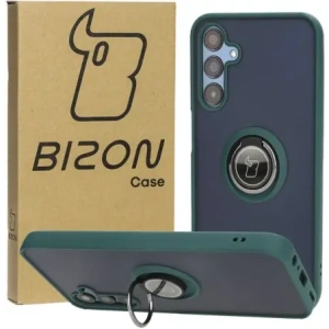Wholesale Bizon Case Hybrid Ring Samsung Galaxy M15 5G smoky with a dark green frame - BIZ5578 - {ean13} - Hurt