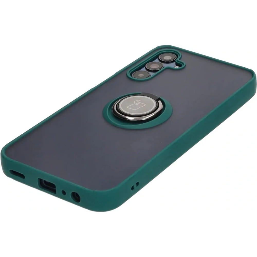 Hurtownia GSM - Bizon Case Hybrid Ring Samsung Galaxy M15 5G fumuriu cu un cadru verde închis - BIZ5578 - {ean13} - Hurt