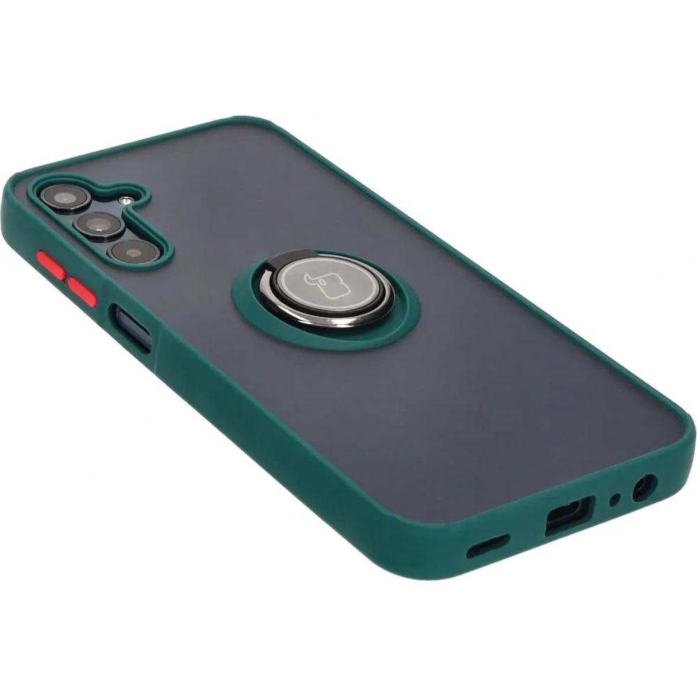 Hurtownia GSM - Bizon Case Hybrid Ring Samsung Galaxy M15 5G fumuriu cu un cadru verde închis - BIZ5578 - {ean13} - Hurt