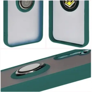 Wholesale Bizon Case Hybrid Ring Samsung Galaxy M15 5G smoky with a dark green frame - BIZ5578 - {ean13} - Hurt