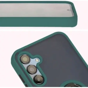 Wholesale Bizon Case Hybrid Ring Samsung Galaxy M15 5G smoky with a dark green frame - BIZ5578 - {ean13} - Hurt