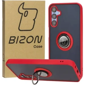 Wholesale Bizon Case Hybrid Ring Samsung Galaxy M15 5G smoky with a red frame - BIZ5008 - {ean13} - Hurt