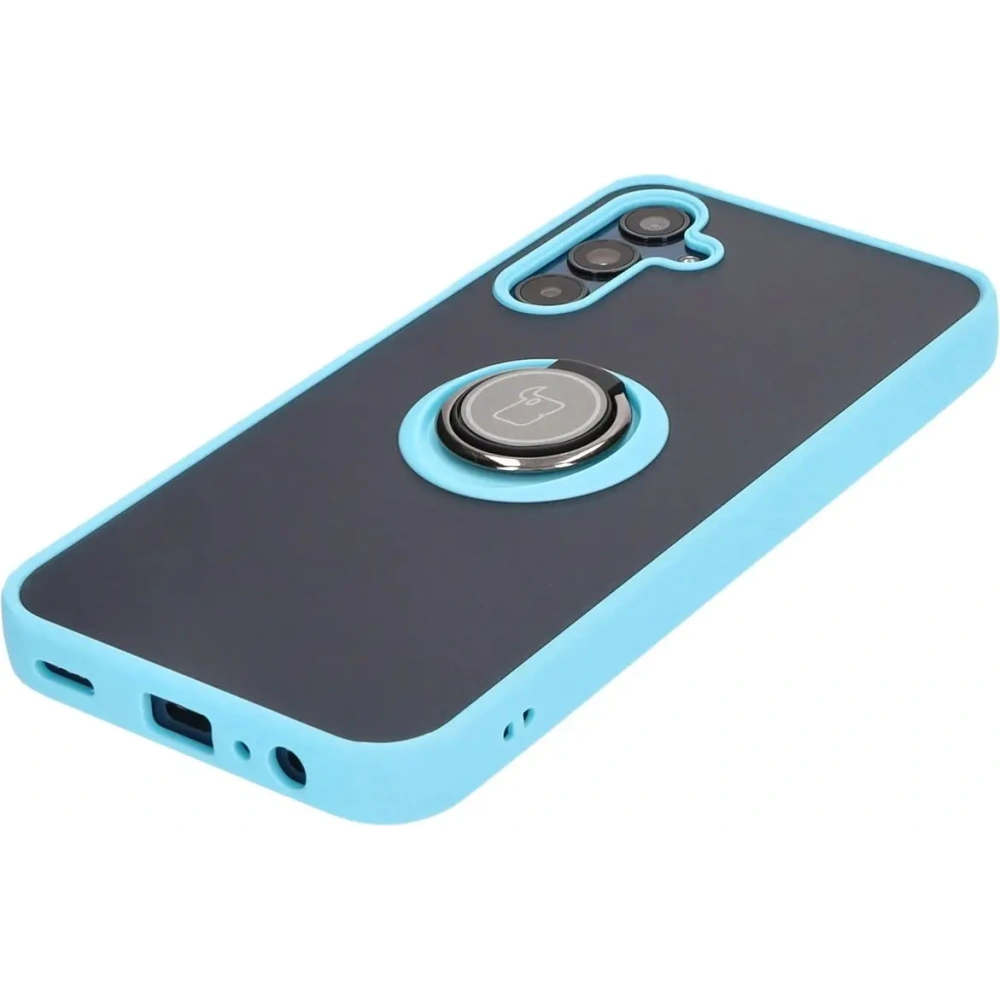Hurtownia GSM - Bizon Case Hybrid Ring Samsung Galaxy M15 5G rauchig mit einem hellblauen Rahmen - BIZ5009 - {ean13} - Hurt