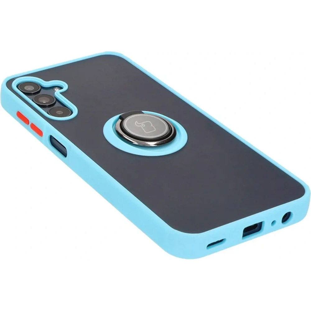 Hurtownia GSM - Bizon Case Hybrid Ring Samsung Galaxy M15 5G rauchig mit einem hellblauen Rahmen - BIZ5009 - {ean13} - Hurt