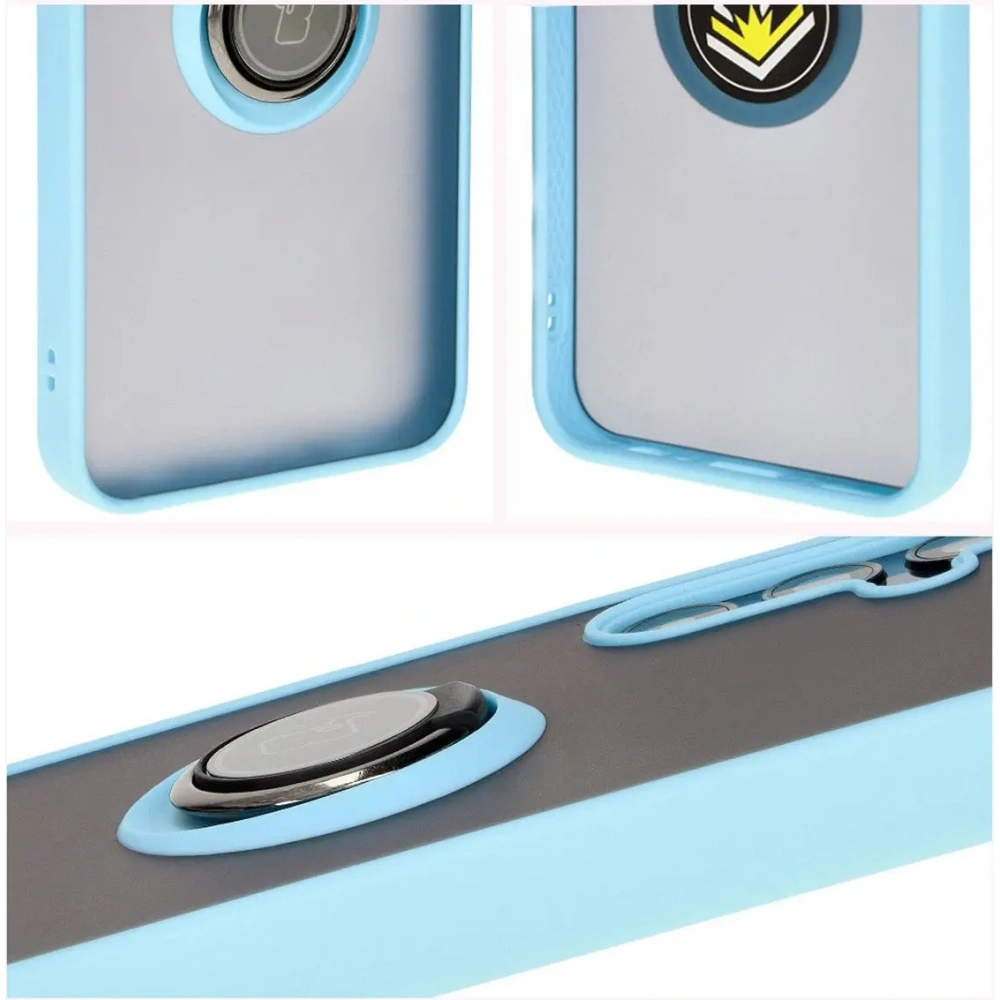 Hurtownia GSM - Bizon Case Hybrid Ring Samsung Galaxy M15 5G rauchig mit einem hellblauen Rahmen - BIZ5009 - {ean13} - Hurt
