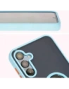 Hurtownia GSM - Etui s úchytem na prst Bizon Case Hybrid Ring do Samsung Galaxy M15 5G kouřové s jasně modrým rámečkem - BIZ5009 - {ean13} - Hurt