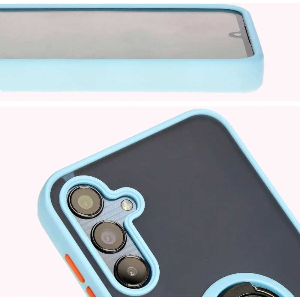 Hurtownia GSM - Bizon Case Hybrid Ring Samsung Galaxy M15 5G rauchig mit einem hellblauen Rahmen - BIZ5009 - {ean13} - Hurt