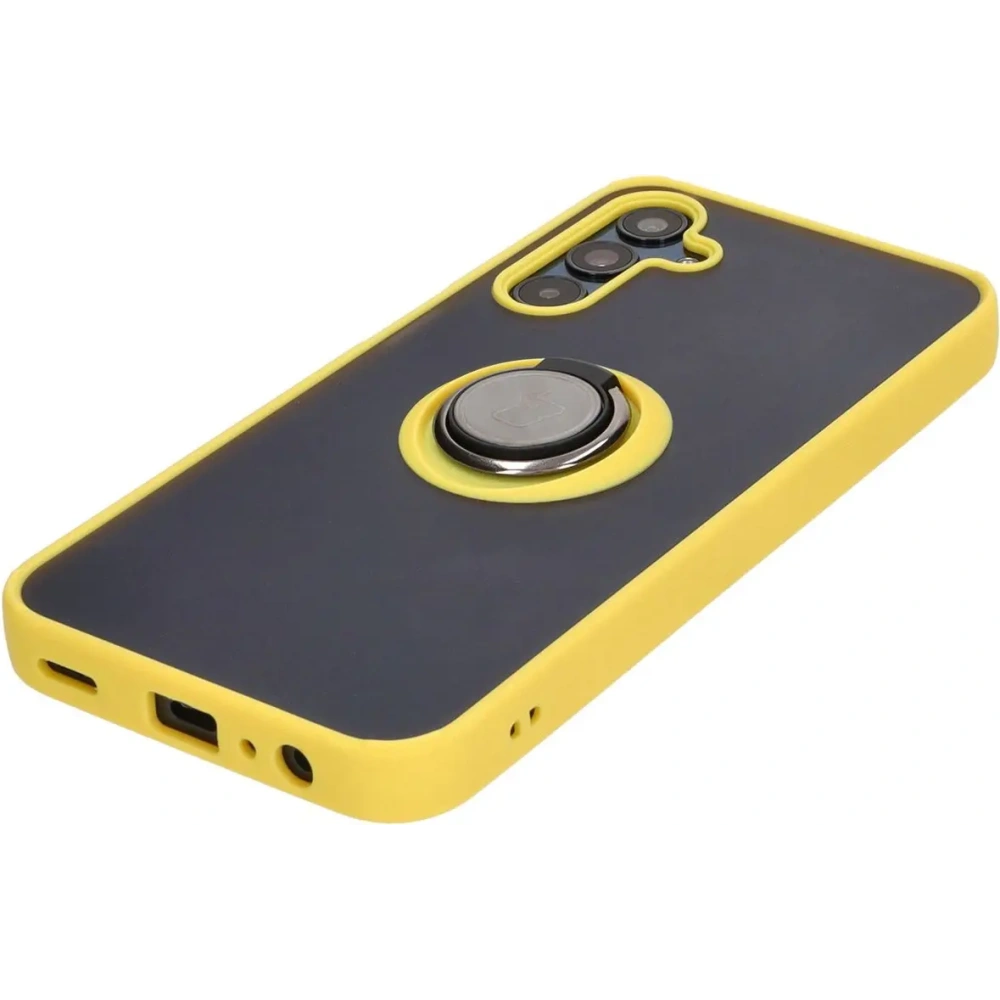 Hurtownia GSM - Bizon Case Hybrid Ring Samsung Galaxy M15 5G rauchig mit einem gelben Rahmen - BIZ5010 - {ean13} - Hurt