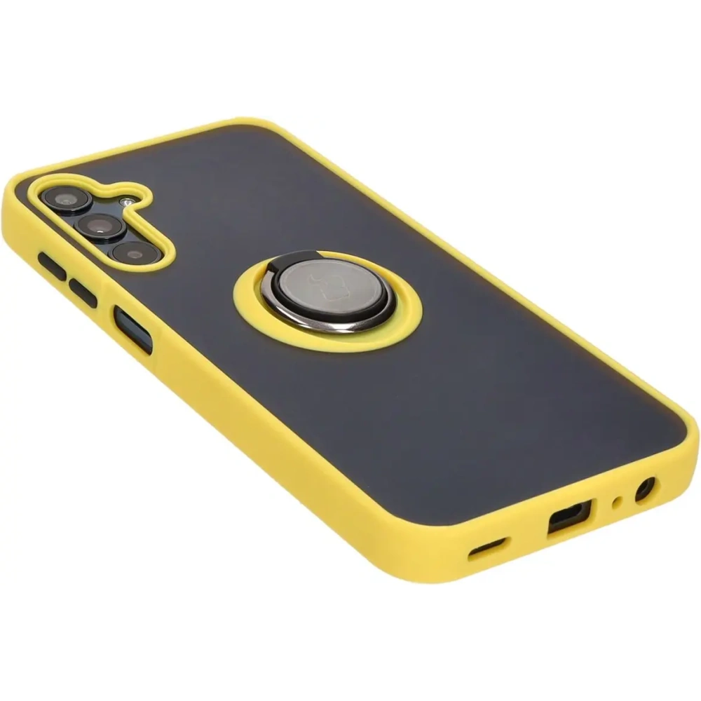 Hurtownia GSM - Bizon Case Hybrid Ring Samsung Galaxy M15 5G rauchig mit einem gelben Rahmen - BIZ5010 - {ean13} - Hurt