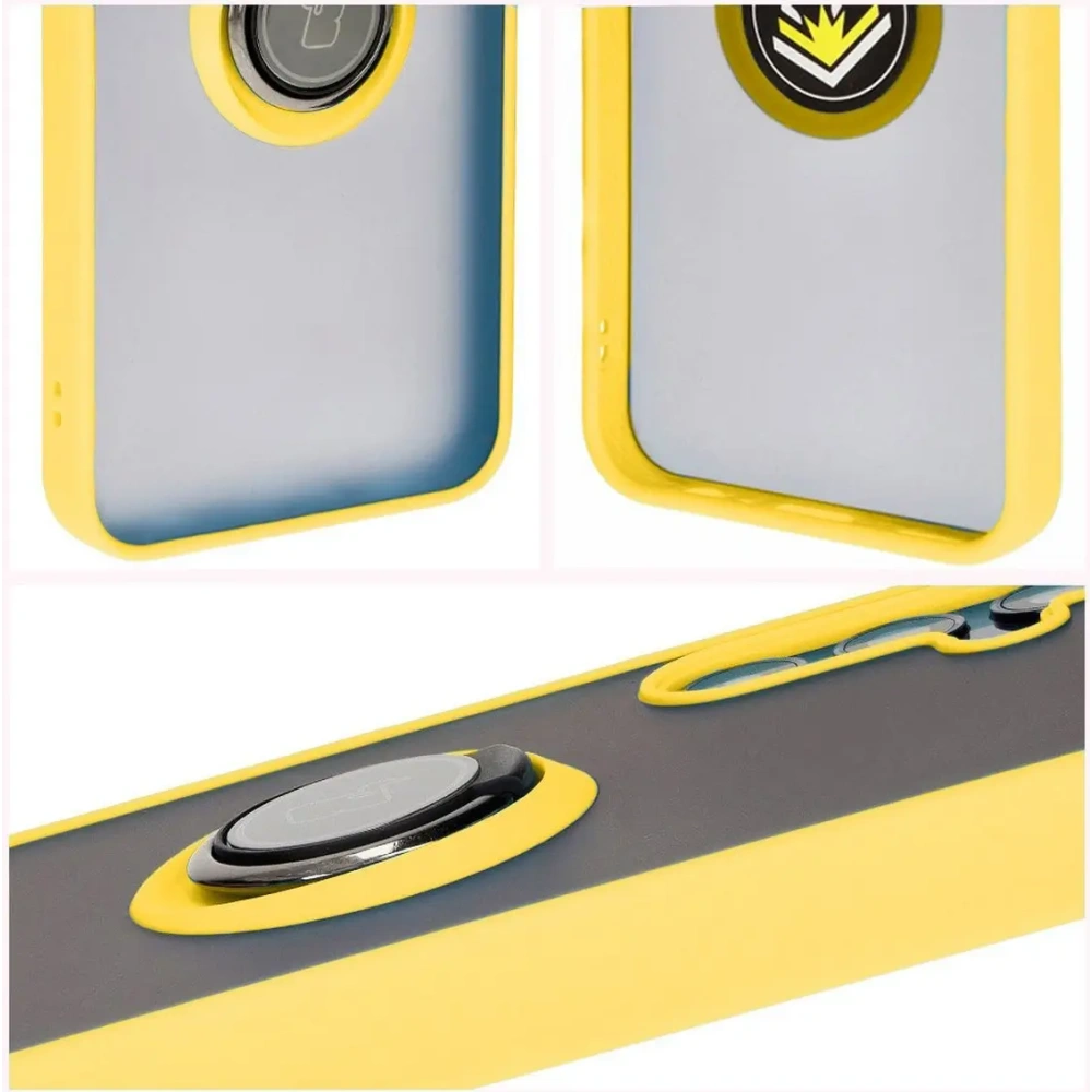 Hurtownia GSM - Bizon Case Hybrid Ring Samsung Galaxy M15 5G rauchig mit einem gelben Rahmen - BIZ5010 - {ean13} - Hurt