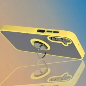 Hurtownia GSM - Bizon Case Hybrid Ring Samsung Galaxy M15 5G rauchig mit einem gelben Rahmen - BIZ5010 - {ean13} - Hurt