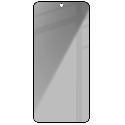 Prywatyzujące szkło hartowane Bizon Glass Edge Shadow do Samsung Galaxy S23 przyciemniane z czarną ramką