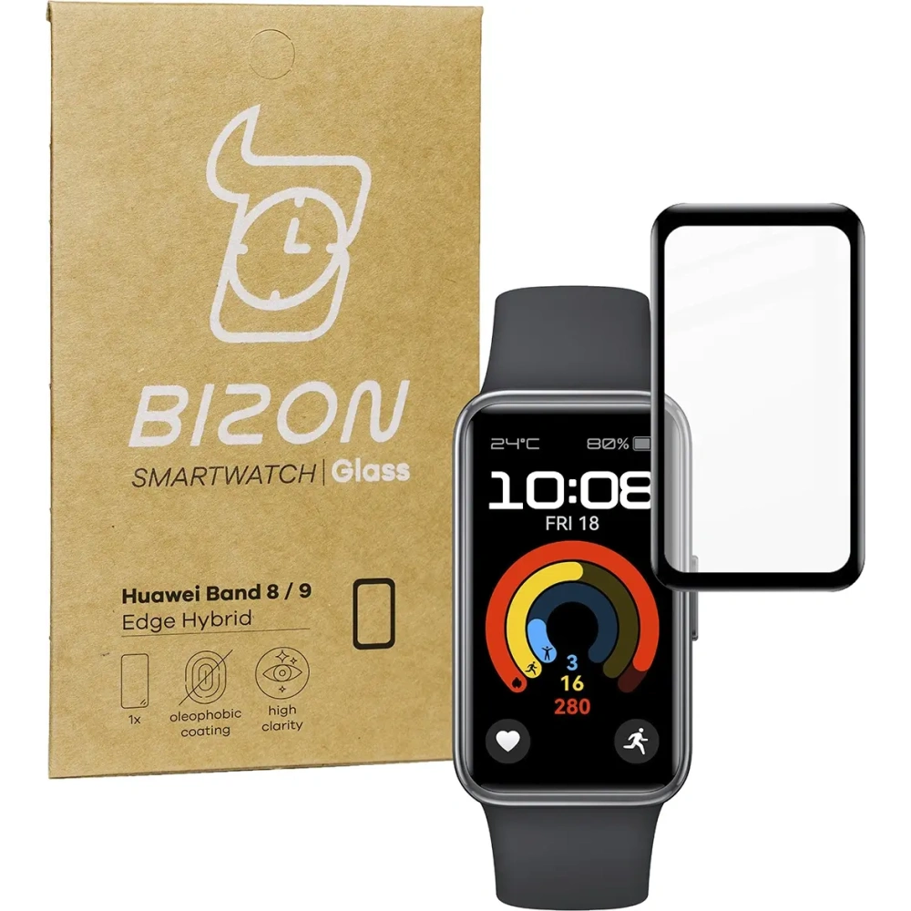 Hurtownia GSM - Bizon Glass Watch Edge Hybrid Huawei Band 9 / Band 8 negru - BIZ5584 - {ean13} - Hurt