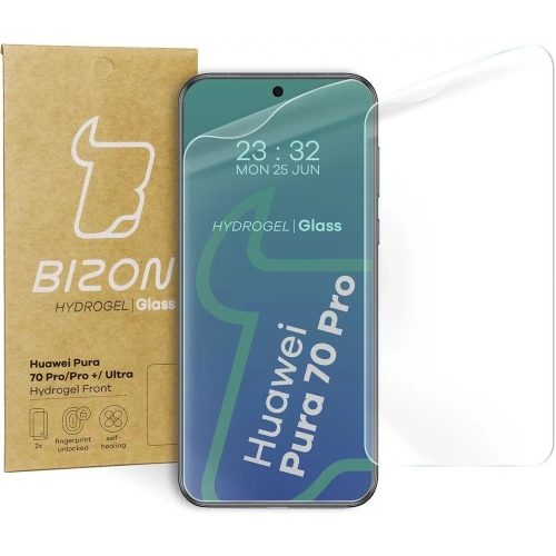 Folia hydrożelowa na ekran Bizon Glass Hydrogel Front do Huawei Pura 70 Pro / Pro+ / Ultra [2 PACK]