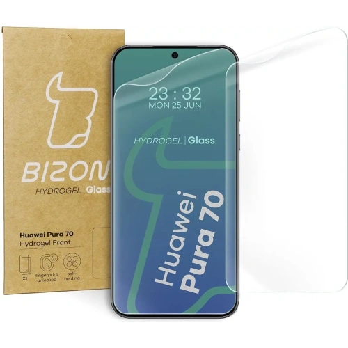 Folia hydrożelowa na ekran Bizon Glass Hydrogel Front do Huawei Pura 70 [2 PACK]