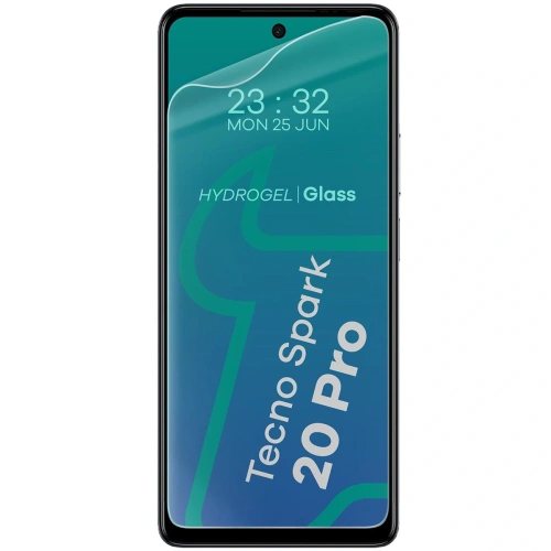 Folia hydrożelowa na ekran Bizon Glass Hydrogel Front do Tecno Spark 20 Pro [2 PACK]