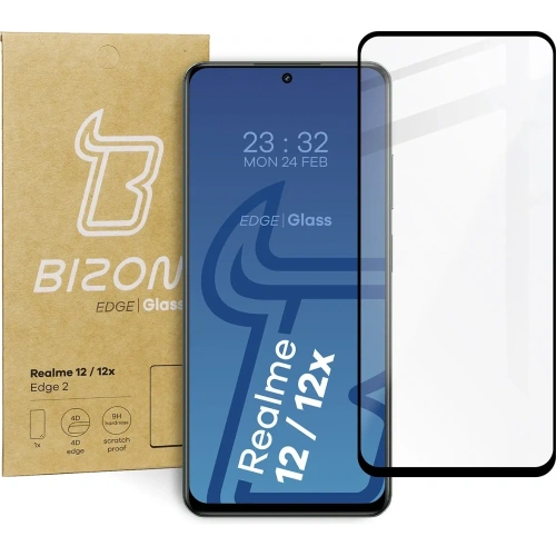 Szkło hartowane Bizon Glass Edge 2 do Realme 12 5G/12x 5G czarne