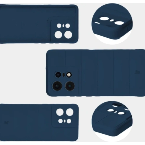 Pancerne etui Bizon Case Tur do Motorola Edge 50 Pro granatowe