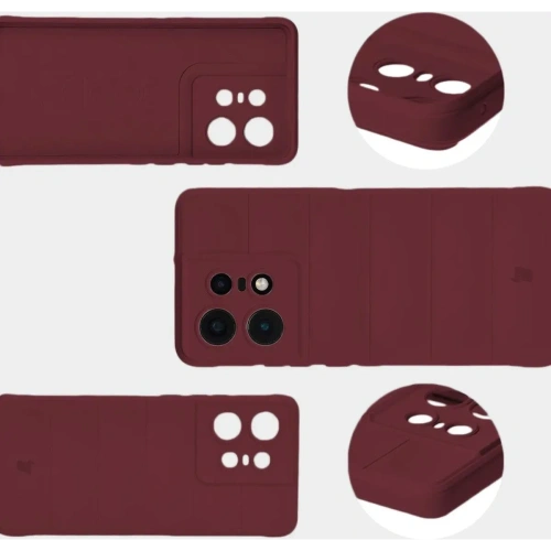 Pancerne etui Bizon Case Tur do Motorola Edge 50 Pro ciemnofioletowe