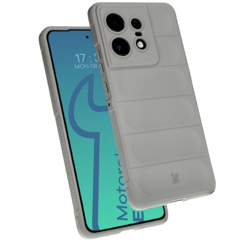 Pancerne etui Bizon Case Tur do Motorola Edge 50 Pro jasnoszare