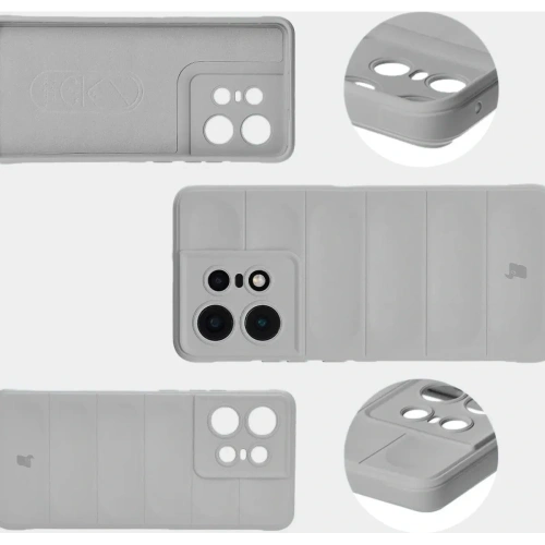 Pancerne etui Bizon Case Tur do Motorola Edge 50 Pro jasnoszare