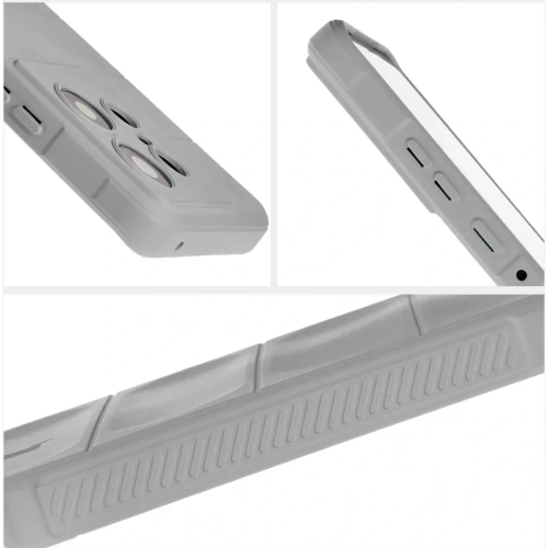 Pancerne etui Bizon Case Tur do Motorola Edge 50 Pro jasnoszare